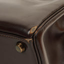 Hermes Kelly 28 Retourne Vintage Chocolate Box Calf With Gold Hardware, 1965