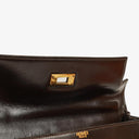 Hermes Kelly 28 Retourne Vintage Chocolate Box Calf With Gold Hardware, 1965