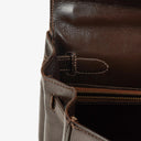 Hermes Kelly 28 Retourne Vintage Chocolate Box Calf With Gold Hardware, 1965