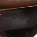 Hermes Kelly 28 Retourne Vintage Chocolate Box Calf With Gold Hardware, 1965