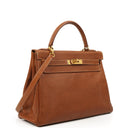 Hermes Kelly 32 Retourne Gold Courchevel Gold Hardware, 1992