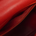 Hermès Kelly 32 Retourne Rouge Vif With Gold Hardware