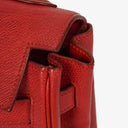 Hermès Kelly 32 Retourne Rouge Vif With Gold Hardware