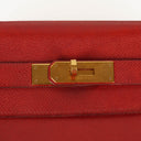 Hermès Kelly 32 Retourne Rouge Vif With Gold Hardware