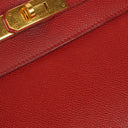 Hermès Kelly 32 Retourne Rouge Vif With Gold Hardware
