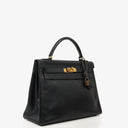 Hermes Kelly 32 Retourne Vintage Navy Box Calf With Gold Hardware, 1978