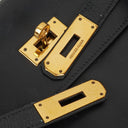 Hermes Kelly 32 Retourne Vintage Navy Box Calf With Gold Hardware, 1978