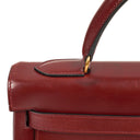 Hermes Kelly 32 Retourne Vintage Rouge H Box Calf Gold Hardware, 1983