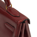 Hermes Kelly 32 Retourne Vintage Rouge H Box Calf Gold Hardware, 1983