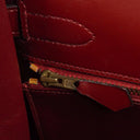 Hermes Kelly 32 Retourne Vintage Rouge H Box Calf Gold Hardware, 1983