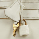 Hermès Kelly 32 Retourne White Leather With Gold Hardware, 1977