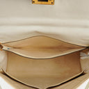 Hermès Kelly 32 Retourne White Leather With Gold Hardware, 1977