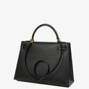 Hermes Kelly 32 Sellier Black Ardennes With Gold Hardware, 1996