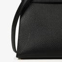 Hermes Kelly 32 Sellier Black Ardennes With Gold Hardware, 1996