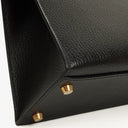 Hermes Kelly 32 Sellier Black Ardennes With Gold Hardware, 1996