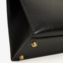 Hermes Kelly 32 Sellier Black Ardennes With Gold Hardware, 1996