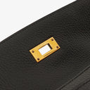 Hermes Kelly 32 Sellier Black Ardennes With Gold Hardware, 1996