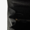 Hermes Kelly 32 Sellier Black Ardennes With Gold Hardware, 1996