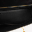 Hermes Kelly 32 Sellier Black Ardennes With Gold Hardware, 1996