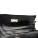 Hermes Kelly 32 Sellier Black Box Calf Gold Hardware, 1979