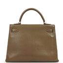 Hermes Kelly 32 Sellier Étoupe Chevre Mysore Palladium Hardware, 2006