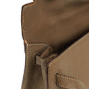 Hermes Kelly 32 Sellier Étoupe Chevre Mysore Palladium Hardware, 2006