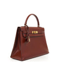 Hermes Kelly 32 Sellier Rouge H Box Calf Gold Hardware, 1983