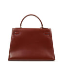 Hermes Kelly 32 Sellier Rouge H Box Calf Gold Hardware, 1983