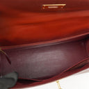 Hermes Kelly 32 Sellier Rouge H Box Calf Gold Hardware, 1983