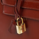 Hermes Kelly 32 Sellier Rouge H Box Calf Gold Hardware, 1983
