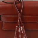 Hermes Kelly 32 Sellier Rouge H Box Calf Gold Hardware, 1983