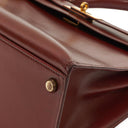 Hermes Kelly 32 Sellier Rouge H Box Calf Gold Hardware, 1983