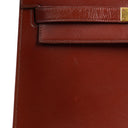 Hermes Kelly 32 Sellier Rouge H Box Calf Gold Hardware, 1983