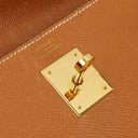 Hermes Kelly 32 Sellier Vintage Gold Courchevel Leather With Gold Hardware, 1998