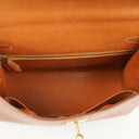 Hermes Kelly 32 Sellier Vintage Gold Courchevel Leather With Gold Hardware, 1998
