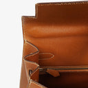 Hermes Kelly 32 Sellier Vintage Gold Courchevel Leather With Gold Hardware, 1998