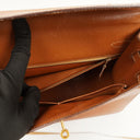 Hermes Kelly 32 Sellier Vintage Gold Courchevel Leather With Gold Hardware, 1998