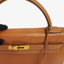Hermes Kelly 32 Sellier Vintage Natural Chamonix With Gold Hardware, 1977
