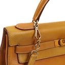 Hermes Kelly 32 Vintage Sellier Gold Courchevel Leather With Gold Hardware, 1981