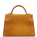 Hermes Kelly 32 Vintage Sellier Gold Courchevel Leather With Gold Hardware, 1981