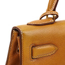 Hermes Kelly 32 Vintage Sellier Gold Courchevel Leather With Gold Hardware, 1981