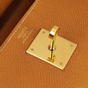 Hermes Kelly 32 Vintage Sellier Gold Courchevel Leather With Gold Hardware, 1981