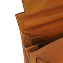 Hermes Kelly 32 Vintage Sellier Gold Courchevel Leather With Gold Hardware, 1981