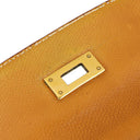 Hermes Kelly 32 Vintage Sellier Gold Courchevel Leather With Gold Hardware, 1981