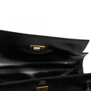 Hermes Kelly 32 Vintage Sellier Black Box Calf Leather With Gold Hardware