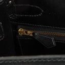 Hermes Kelly 32 Vintage Sellier Black Box Calf Leather With Gold Hardware