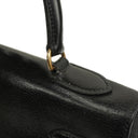 Hermes Kelly 32 Vintage Sellier Black Box Calf With Gold Hardware, 1987