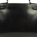 Hermes Kelly 32 Vintage Sellier Black Box Calf With Gold Hardware, 1987