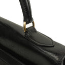 Hermes Kelly 32 Vintage Sellier Black Box Calf With Gold Hardware, 1987
