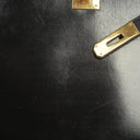 Hermes Kelly 32 Vintage Sellier Black Box Calf With Gold Hardware, 1987